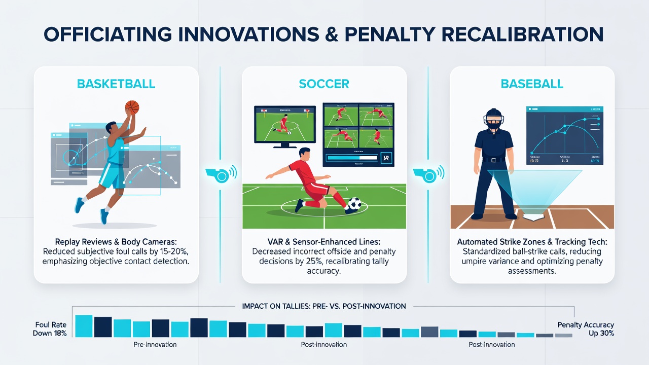 Soccer referee using VAR monitor on the sideline during a match