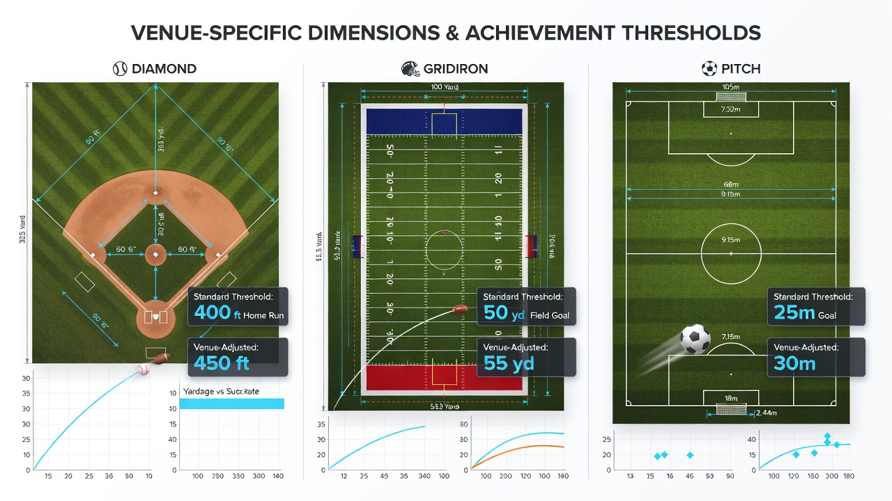 Comparison of soccer pitch lengths and widths affecting player positioning and statistical output