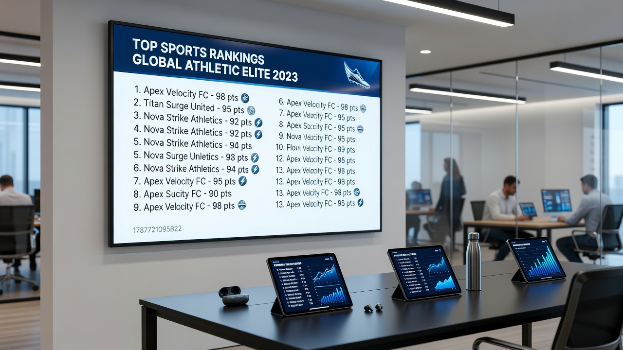 Data visualization of ranking adjustments in team sports